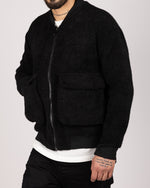 Utility Pocket Bomber Jacket Black