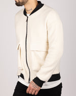 Utility Pocket Bomber Jacket White