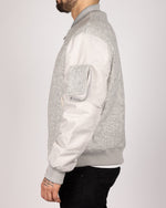 Wool Blend Bomber Jacket Grey