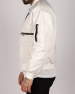 Tech Bomber Jacket White