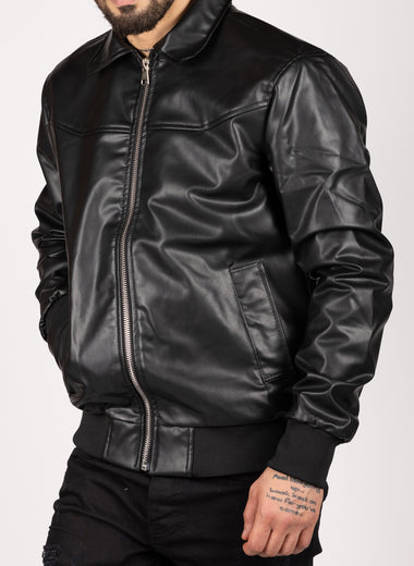 Milano PU Leather Moto Bomber