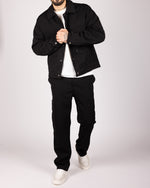 Utility Cargo Jacket & Trousers Set Black