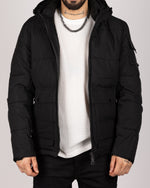 Hooded Puffer Jacket Black