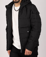 Hooded Puffer Jacket Black