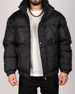 Colour Block Puffer Jacket Black