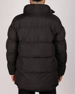 Black Zip-Up Puffer Jacket