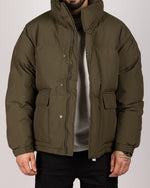 Heavyweight Puffer Jacket Khaki Green