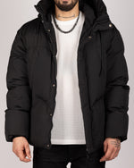 Ribbed Hooded Puffer Jacket