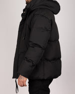 Ribbed Hooded Puffer Jacket