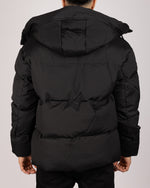 Ribbed Hooded Puffer Jacket