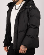 Ribbed Hooded Puffer Jacket