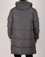 Long Puffer Coat Dark Grey