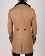 Double Breasted Overcoat with Removeable Fur Collar