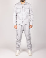 Utility Cargo Jacket and Joggers Set Grey