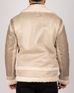 Aviator Bomber Jacket Beige