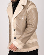 Aviator Bomber Jacket Beige