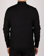 Casual Zip Up Sweater Black