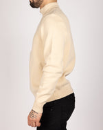 Casual Zip Up Sweater Beige