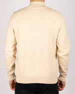 Casual Zip Up Sweater Beige