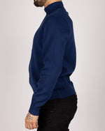 Casual Zip Up Sweater Navy