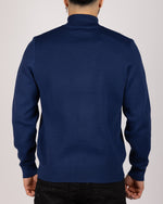 Casual Zip Up Sweater Navy