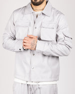 Utility Cargo Jacket and Joggers Set Grey