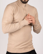 Half Zip Sweater Beige