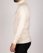 Half Zip Sweater White