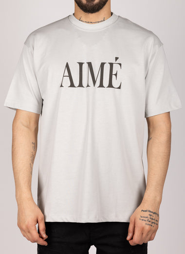 AIME Print T-Shirt Grey