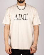 AIME Print T-Shirt Beige