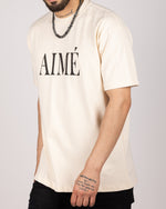 AIME Print T-Shirt Beige