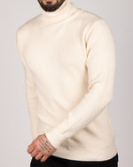 Knitted Roll Neck Sweater White