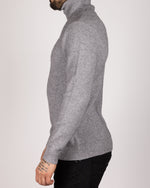 Knitted Roll Neck Sweater Grey