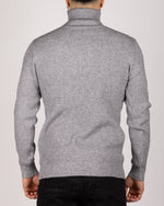 Knitted Roll Neck Sweater Grey