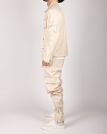 Utility Cargo Jacket and Joggers Set Beige