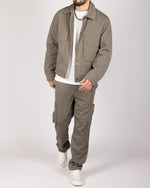 Utility Cargo Jacket & Trousers Set Khaki Green