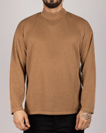 Oversized Casual Sweatshirt Camel