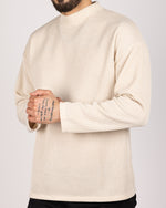 Oversized Casual Sweatshirt Beige