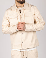 Utility Cargo Jacket and Joggers Set Beige