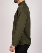 Oversized Casual Sweatshirt Khaki Green