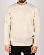 Causal Loose Crewneck Sweatshirt Beige