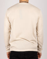 Causal Loose Crewneck Sweatshirt Beige