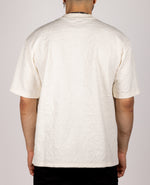 Leaf Pattern Crew Neck T-Shirt White