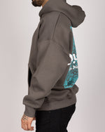 Dimension Print Hoodie Anthracite Grey