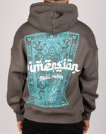 Dimension Print Hoodie Anthracite Grey