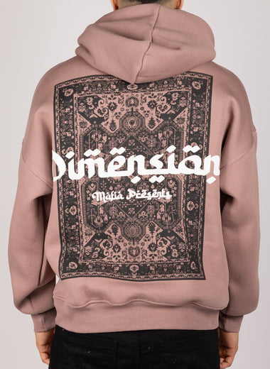 Dimension Print Hoodie Pink