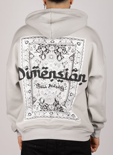 Dimension Print Hoodie Grey