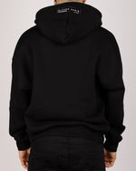 Riches Pattern Oversized Hoodie Black