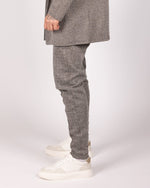 Herringbone Casual Trousers Grey