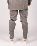 Herringbone Casual Trousers Grey